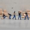5 Pieces Delivery Worker Figures Realistic Pose Mini Resin