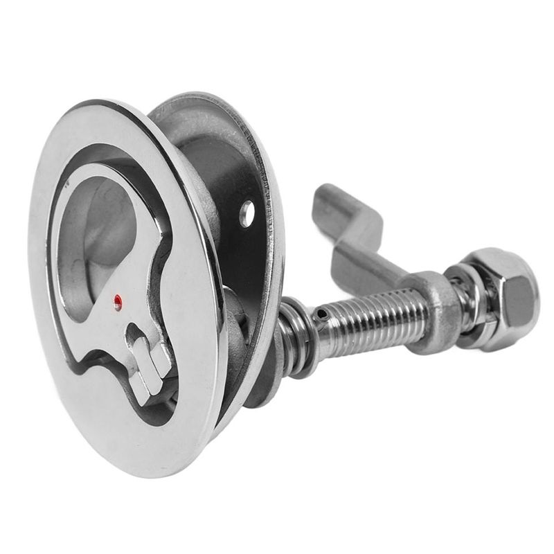 Good-Adjustable Hatch Latch Boat Cam Latch 316 Stainless Steel Polished With Back Plate For Marine Ship
