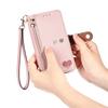 Lanyard Zipper Leather Wallet Anti-theft Case For Huawei Honor 50 Pro 60 70 80 SE 90 Lite X6 X8 X6A X7A X9A Wrist Strap Cover