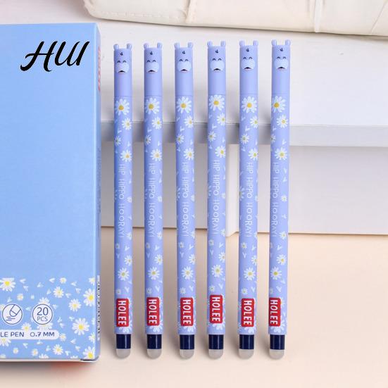 Penne Gel Carine 20 Pezzi Animali Cartoni Animati Cancellabili per Bambini Design a Cappuccio 0.7mm Penna Ricaricabile Scrittura Fluida Cancelleria Facile da Cancellare Divertenti Forniture Scolastiche Studenti