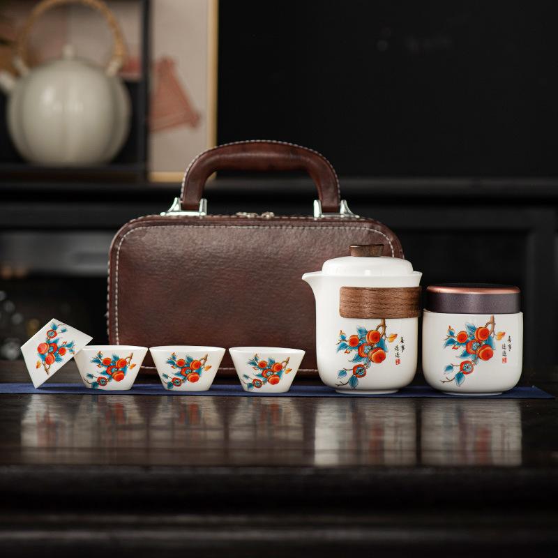 High-end Tea Set, Rough Pottery Pot Travel Outdoor Kung Fu Tea Set