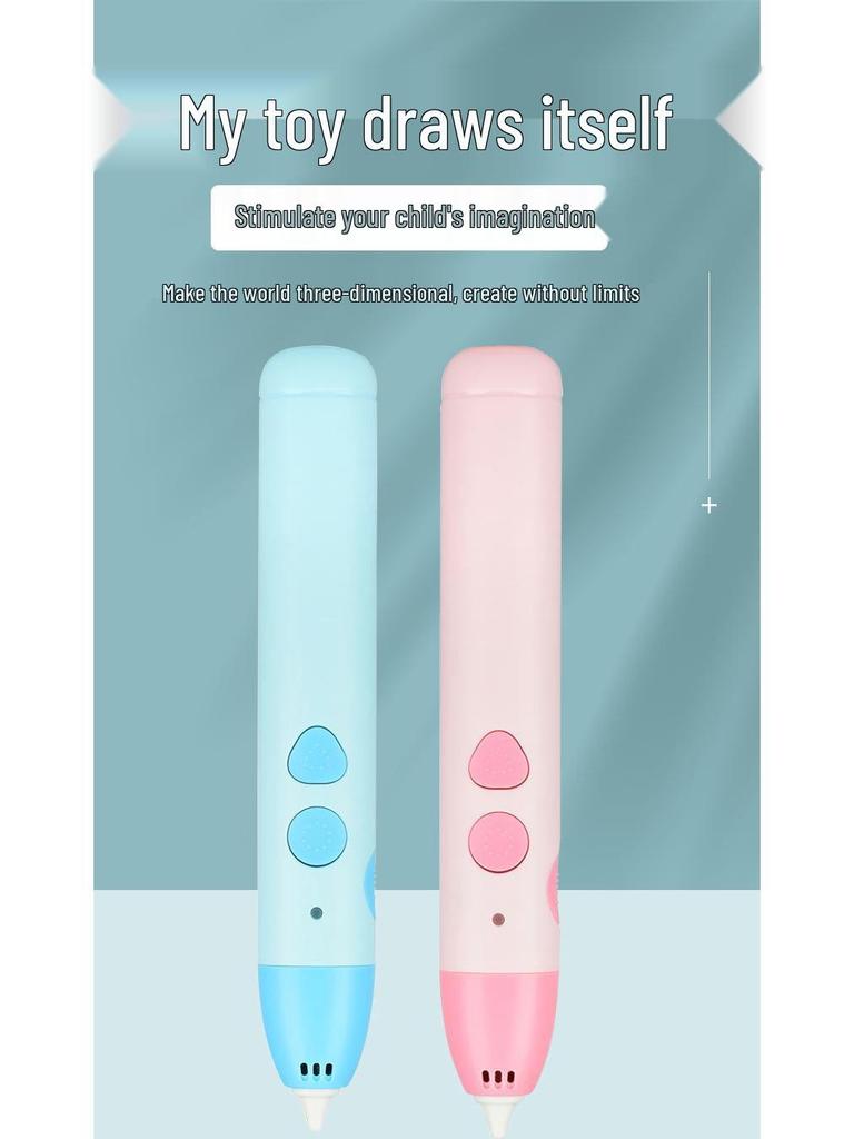3D Printing Pen for Kids - Rechargeable, Low-Temperature Graffiti Tool for Educational Art Creations