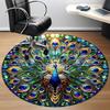 1pc Peacock Feather Mandala Chair Carpet for Office, Soft Comfortable Mat For Office, Living Room, Bedroom, Machine Washable Carpet Yy251112137