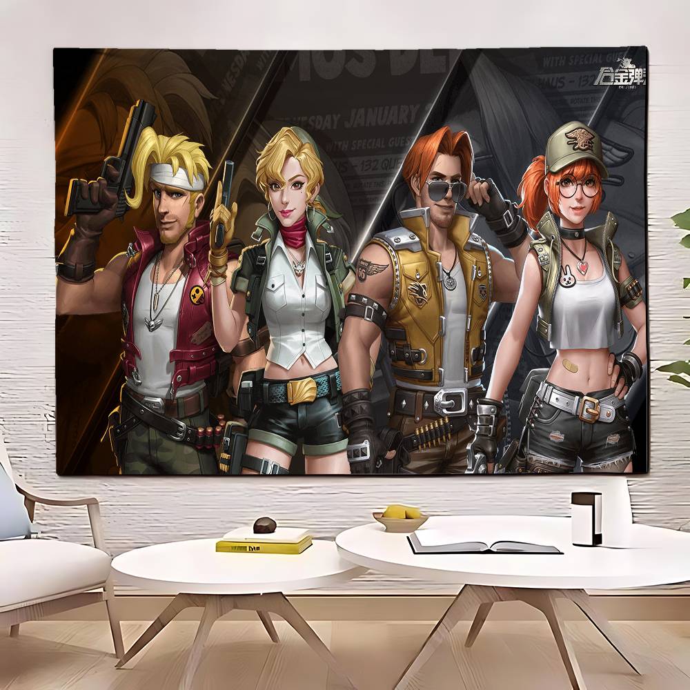 Retro Game MMetal SSlug Gamer Tapestry Customizable Tapestries Of Various Styleswall Hangings Photo Printingwall Hangings