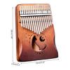Mini Kalimba Wood Thumb Piano Portable 17 Keys Mini Kalimba for Kids, Adults & Beginners Finger Piano with Tuning Hammer