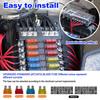 Fuse Block Blade Marine Fuse Panel Fuse Box ATC/ATO Waterproof Cover Negative Bus Included with LED Indicator for Car Boat Yacht RV Trailer Truck SUV