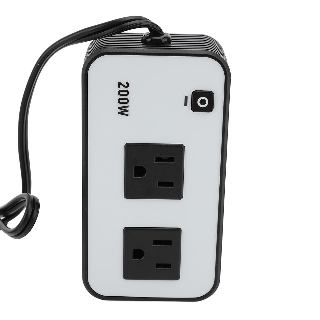 200W Car Power Converter DC 12V to 110V AC Converter Car Charger Adapter Plug Adapter for Road Trip