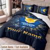 Leicester City Printed Bedding Set Custom Name Text 1 Duvet Cover 2 Pillowcases For Bedroom