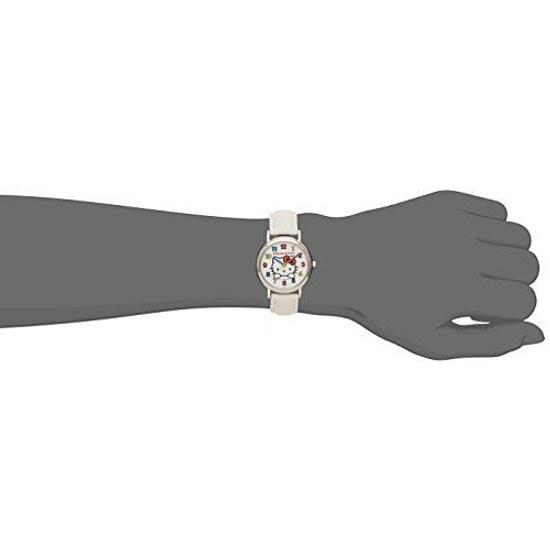 Citizen QQ wristwatch analog Hello Kitty waterproof leather strap HK15-001 ladies white
