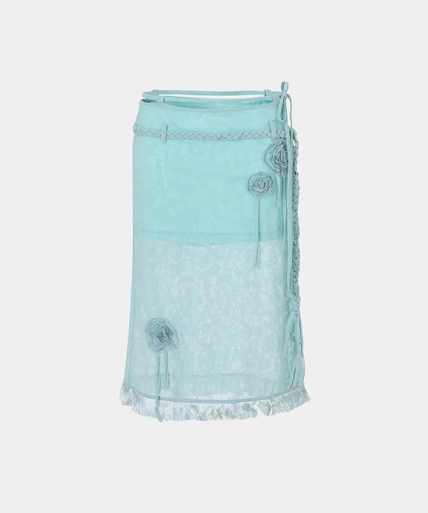 Lupeon Corsage Fringe Skirt / Corsage Fringe Skirt [Mint]