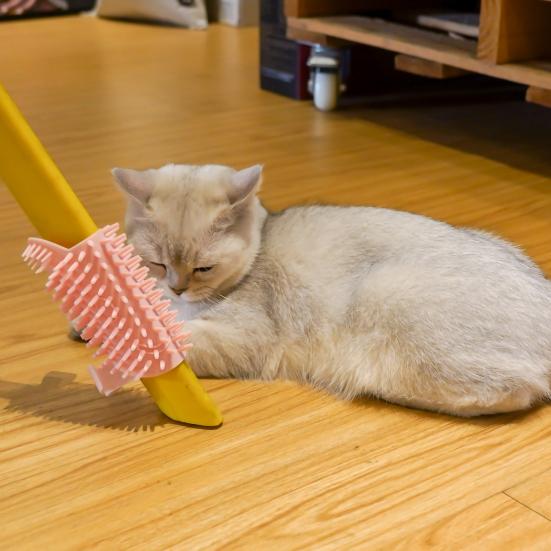 Corner Pet Brush Massage Rubbing Board Multifunctional Silicone Self Grooming Comb Cat Scratcher