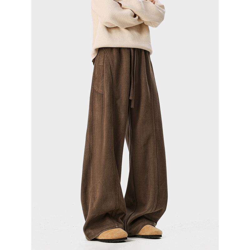 51 Hip-Hop Lazy Style Patchwork Solid Color Casual Pants for Men and Women 2026 Spring Trendy Brand Drapey Wide-Leg Sports Trousers