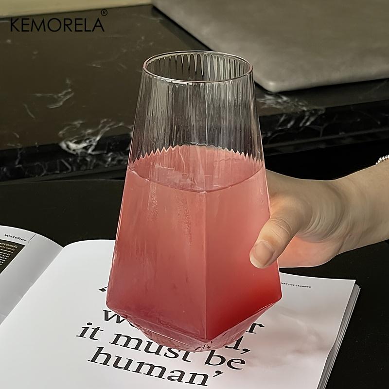 

KEMORELA 500ML Vertical Geometric Highball Glass Modern Cocktail Drinking Glass for Water Beer Juice - Practical & Stylish 500ml