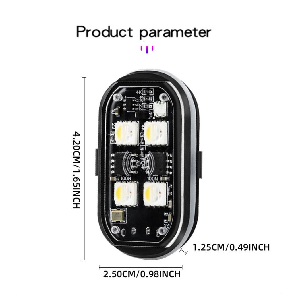 6/8x RGB Led Aircraft Boat Strobe Light Motorcycle Car LED Flash Position Wireless Light Auto Airplane Helicopter Warning Lights