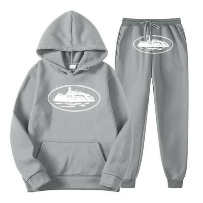 Alcatraz Sweatshirt-Set, Neuer gerippter Saum, Unisex Freizeit-Sportset, CRTZ Sweatshirt und Jogginghose