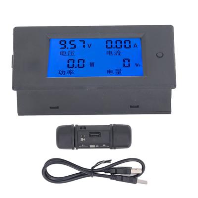 Battery Monitor Meter DC Digital Voltmeter Ammeter Power Meter for 6.5‑100V Battery With 100A Splitter with 0.5m Data