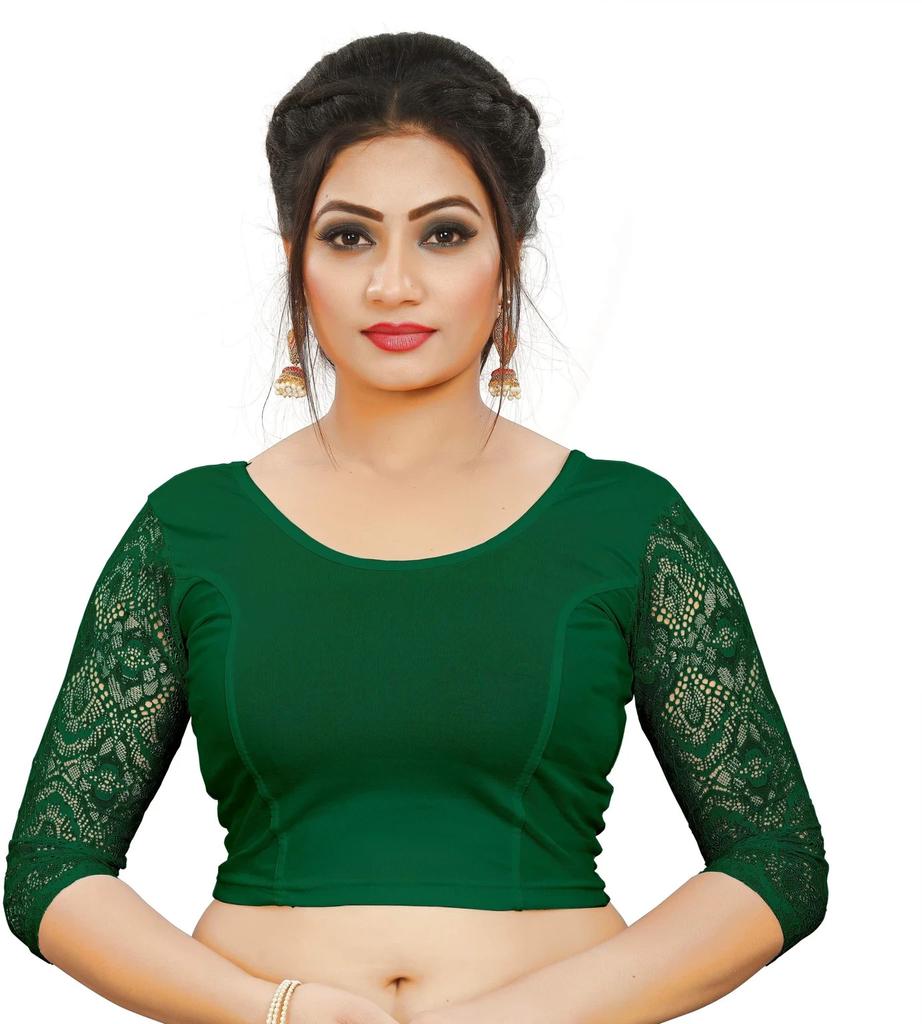 Indian Women's Round Neck Choli Bollywood Wedding Party Wear Readymade Blouse