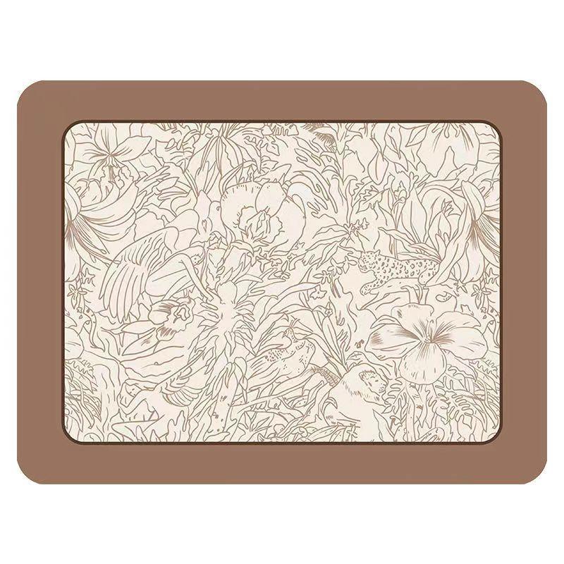 Printed Dish Drying Mat Desk Drain Pad Heat Resistant Counter Top Mats Kitchen Placemat  Absorbent Drain Pad Home Rugs Supplies