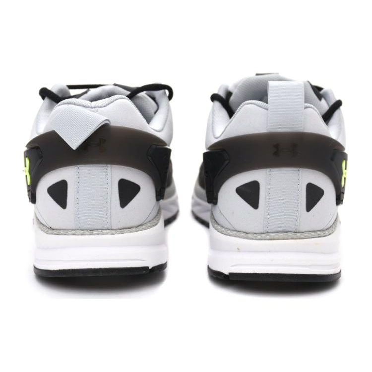 Under Armour HOVR Flux Movement Preto Alta Visibilidade Amarelo Tênis Masculino Halo-Cinza 3025354-002