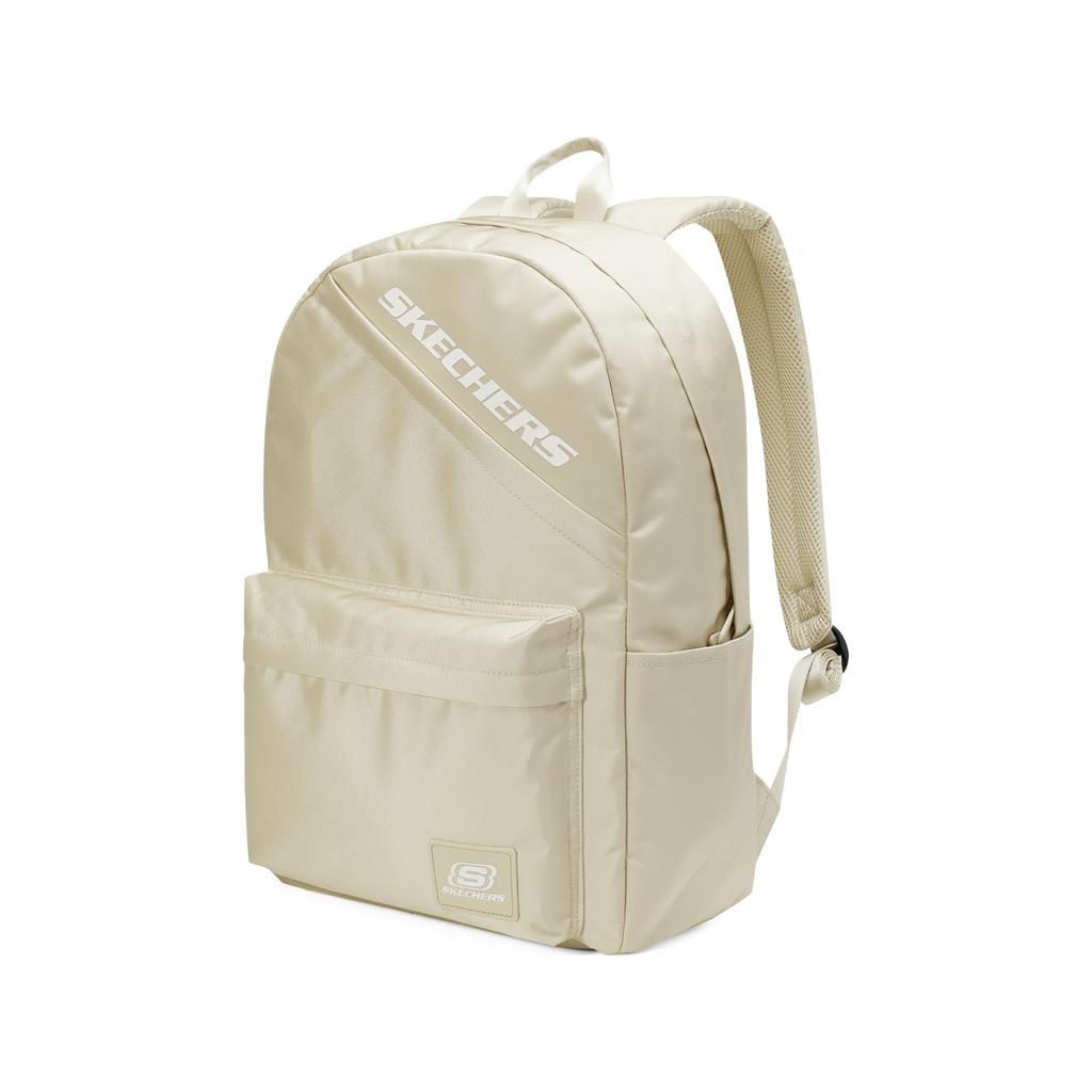 Skechers Sports Casual Zipper Adjustable Shoulder Strap Fabric Backpack Unisex Backpack Light-Sand-Yellow P322K037-01LU