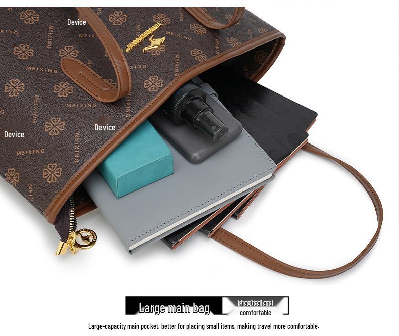 Damska torba shopper z prostym nadrukiem, duża pojemność, 2025 - Wszechstronna, codzienna, modna torebka