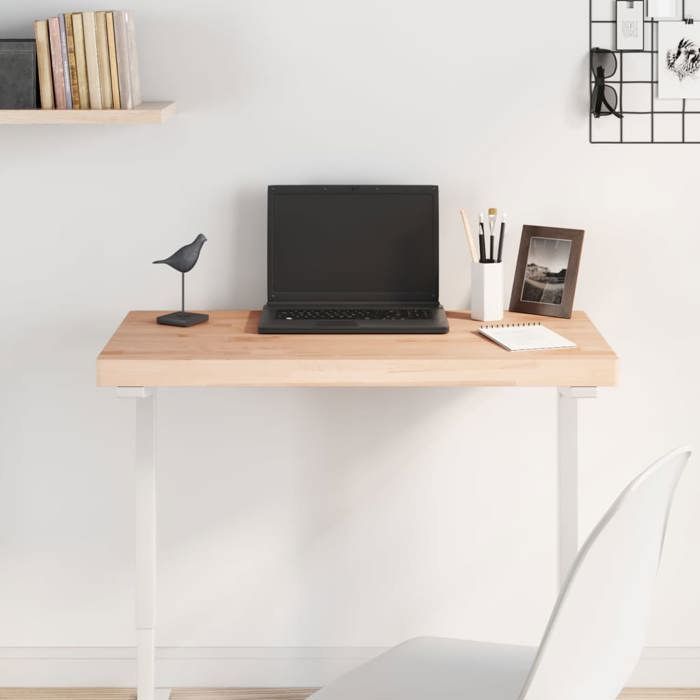 VidaXL Dessus de table 100x50x4 cm rectangulaire bois massif de hêtre 3188886