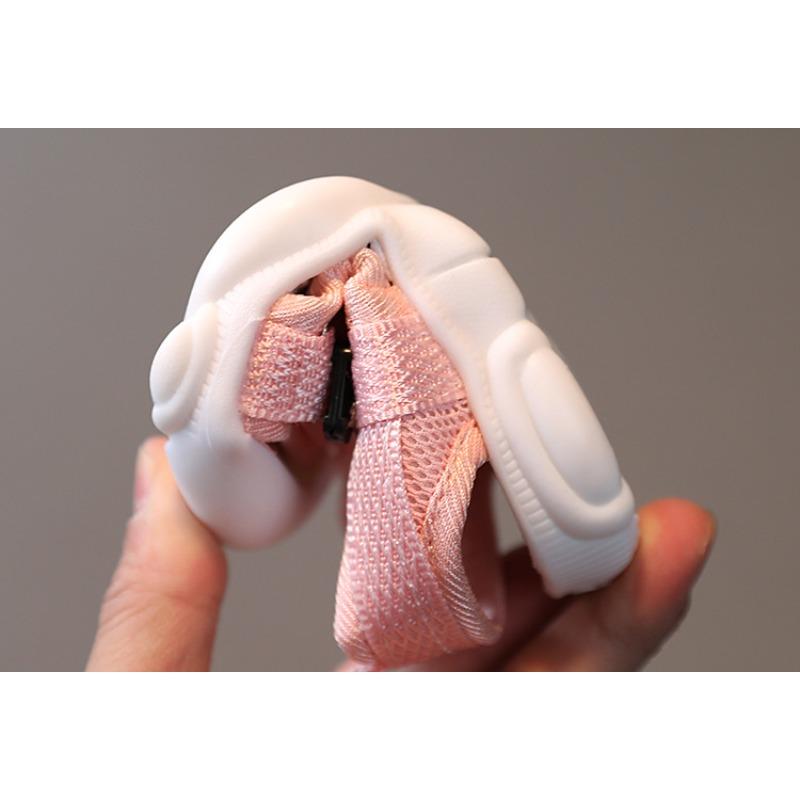 Small kids sandals solid color velcro Korean style children's beach shoes baby soft sole summer closed-toe non-slip