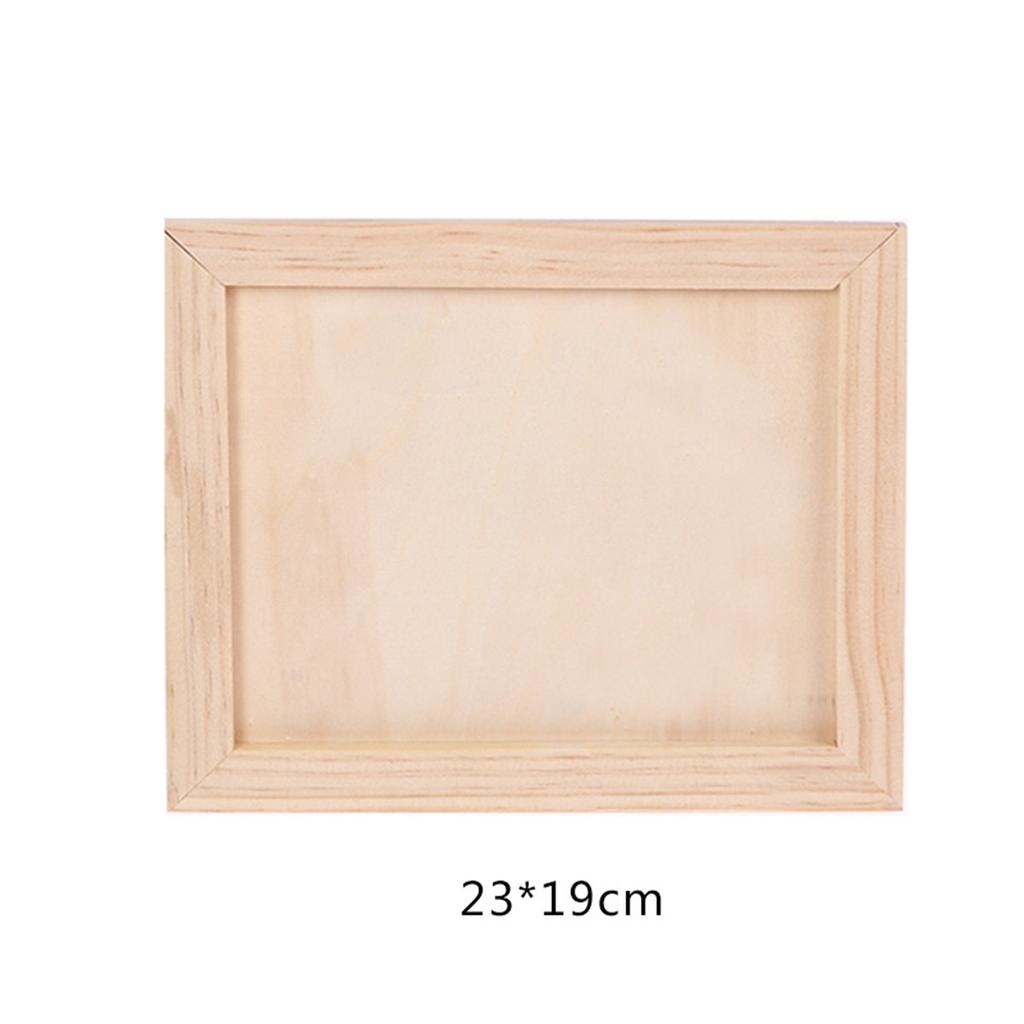2Pcs Blank Wooden Painting Frame Set Mini Art Canvas Easel for DIY Crafts Kids Adults Beginners Home Wedding Party Decoration