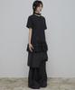 Peulleeoeob Layered Frill T-Shirt (Fl-167_Black)