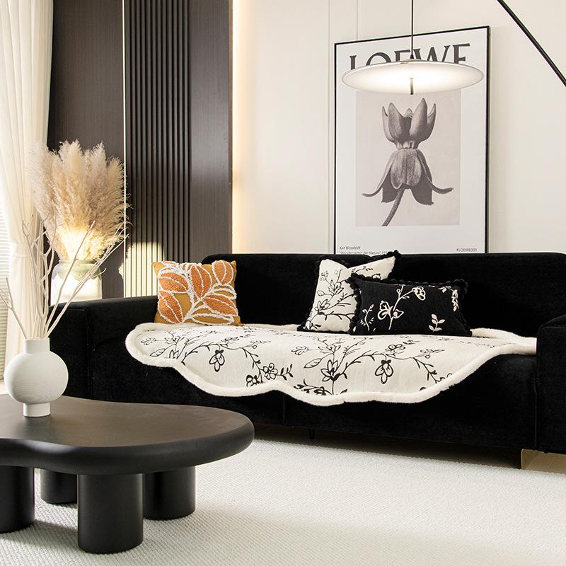 New Irregular Special-Shaped Sofa Cushion Thickened Non-Slip Seat Cushion Leather Sofa Cover Cover Cloth Towel In Autumn And Winter