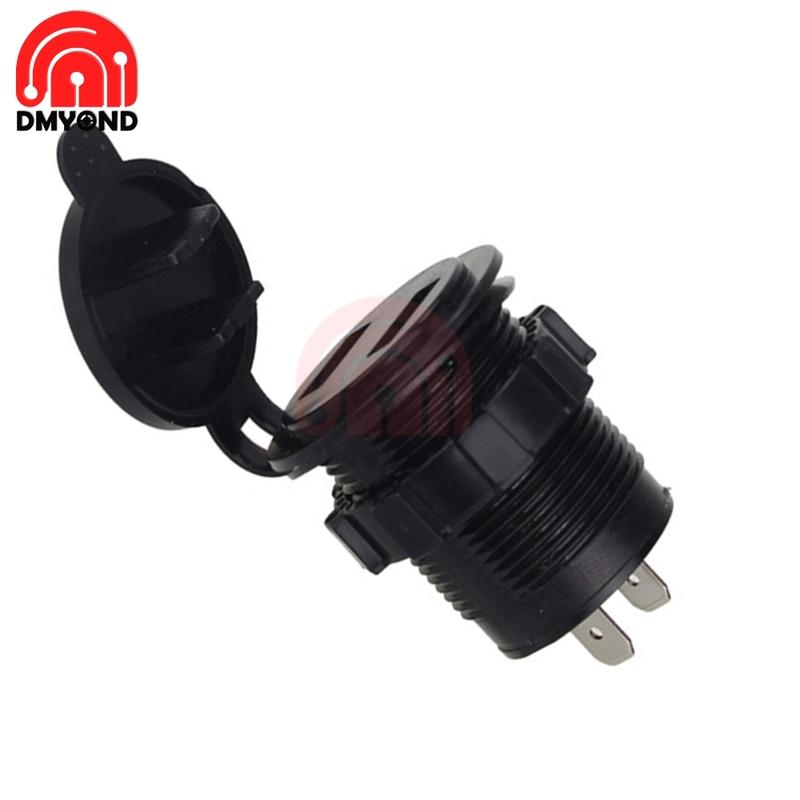 5V 1A 2.1A 12V 2 USB Car Charger Cigarette Lighter Socket Plug LED Voltmeter for Car Fast Chargering Adapter Voltage Monitoring