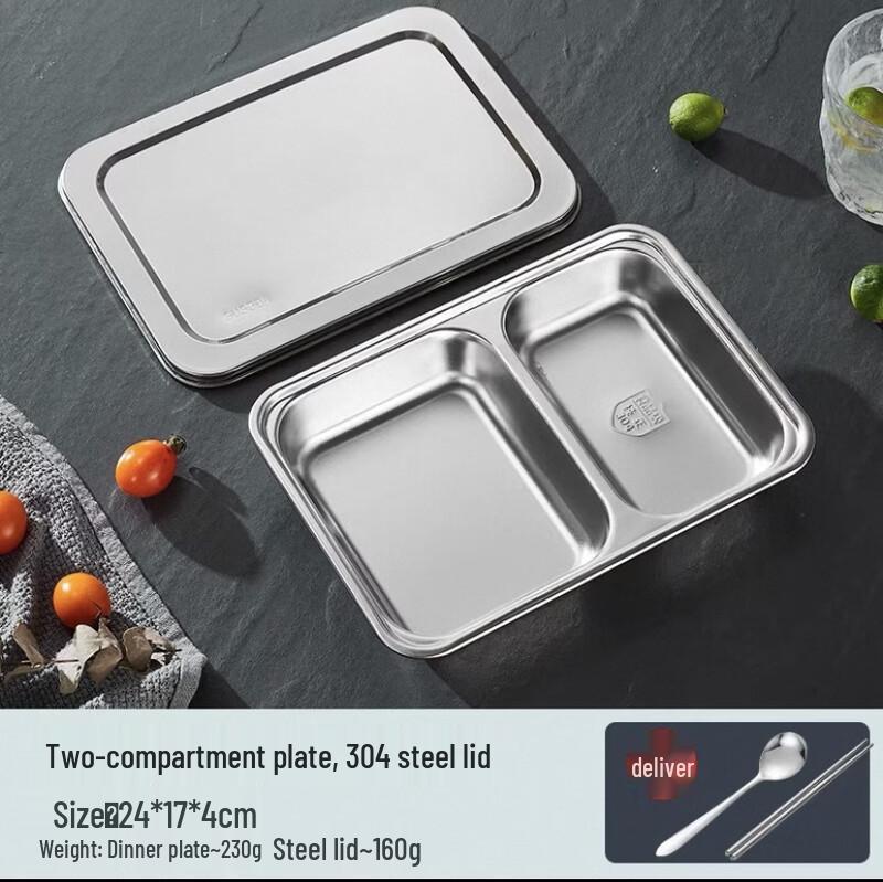 304 Stainless Steel Kids Divided Plate