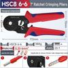 HSC8 6-4A European Ratchet Crimping Pliers Set with Manual for Labor-Saving Cold Crimping