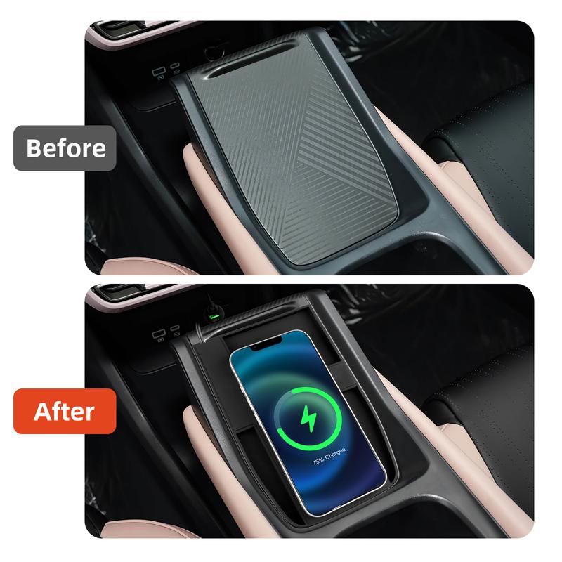 For BYD Seagull 2023 2024 2025 Car Wireless Charger Pad Fast Charging Center Console Organizer Interior Modification Accessories.