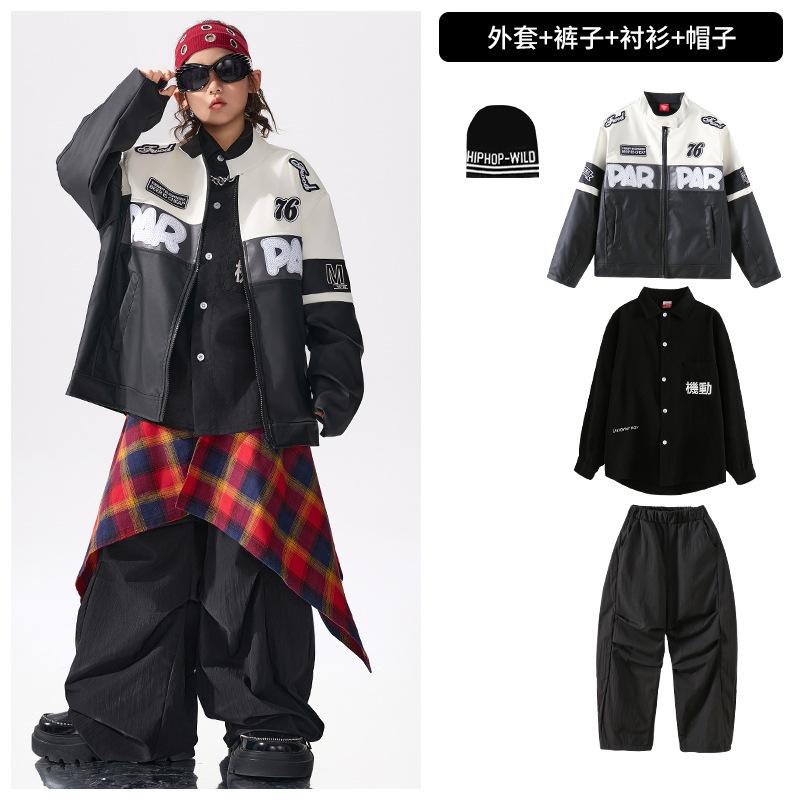 Kinder Street Dance Trendige Kleidung Jungen Hip-Hop Stil Hiphop Performance Kleidung Mädchen Fried Street Cooles Hübsches Anzug Kinder Schlagzeug