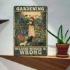 Metallposter Vintage Lustiger Spruch Gartenarbeit Mord ist Falsch Wanddekor