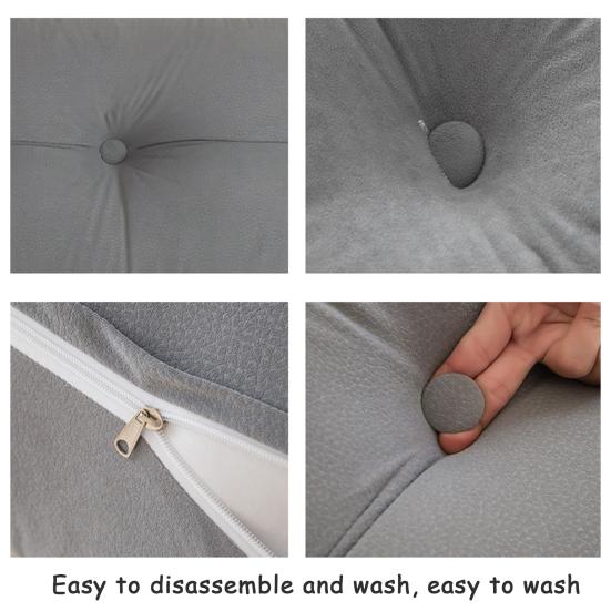Headboard Backrest Wedge Triangle Pillow With Side Pocket Removable Cover Headboard Wedge
