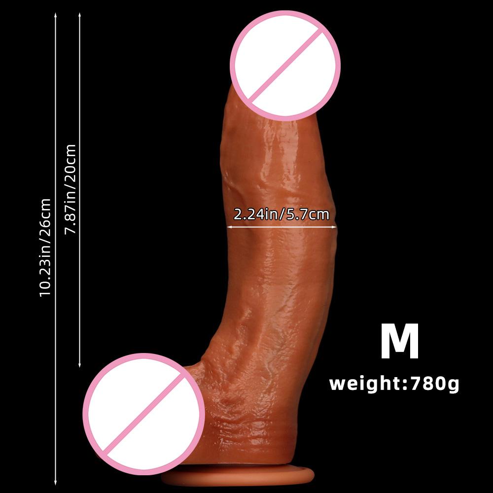 Curved Thick Realistic Dildos Silicone Large Penis Massager Unique Fantasy G-Spot Anal Clitoris Stimulator Masturbators Adult Sex Toys for Women Men