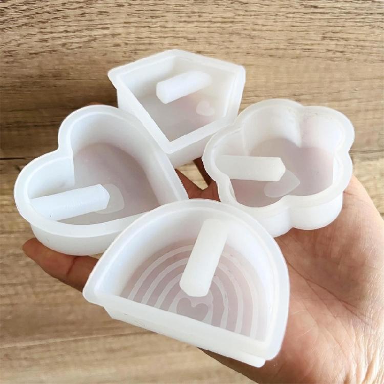 Elegant Rainbow Shaped Sturdy Silicone Flower Pots Mould Tool Must Have Accessory for Home Use Resin Art Enthusiasts