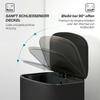 Trash Can Kitchen 50 Liter Pedal Bin with Stay-Open Function, Soft-Close Lid, Pedal, Black