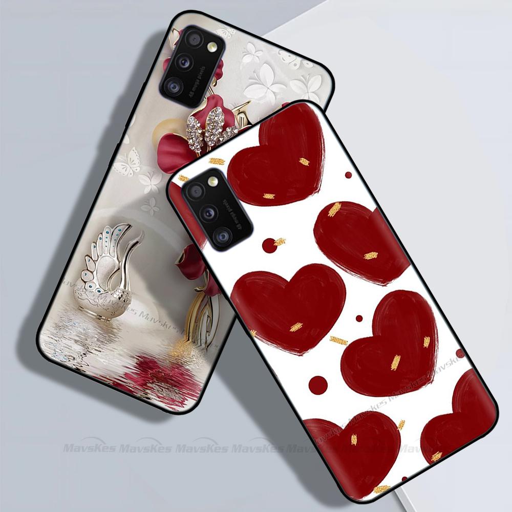 Voor Samsung Galaxy A41 Hoesje A415F Schattig Schattig Zacht Glad Vloeibaar Siliconen Volledige Bescherming Cover Voor Samsung A41 A 41 Siliconen Hoesjes