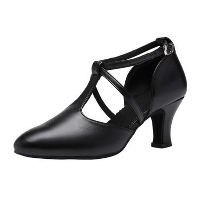 Women Latin Dance Shoes Cowhide Suede Thickened Sole Square Dance Shoes Seasonal Single Shoes Professional High Heels Sneakers