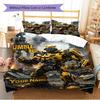 Name Custom Bumblebee Pattern Bedding Set Quilt Cover Pillowcase Home Decor Gift (1 * Duvet Cover + 2 * Pillowcase, Without Core)