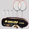 2x Badminton Rackets Lightweight Tennis Racquets for Lawn Gym Indoor Outdoor Orange