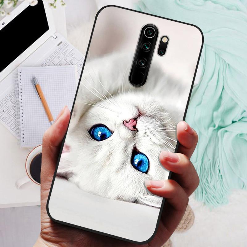 Phone Cover For Xiaomi Redmi Note 8 Pro Case Silicone Lovely Black Bumper Soft TPU Coque for Redmi Note8 Pro 8Pro Shells Fundas