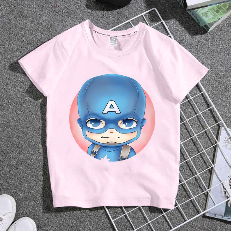 Childrens Tshirt Qversion Doctor Strange Pure Cotton Printed Round Neck Parent Child Wear Unisexs and Womens Short Sleeves