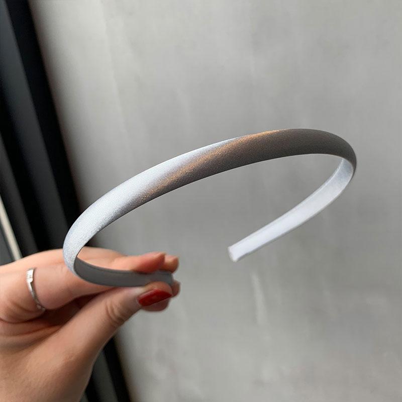 Red Blue Green Satin Headband for Women Girls Kids Hair Band Solid Color Thin Elastic Hair Hoop Accessories Headpiece