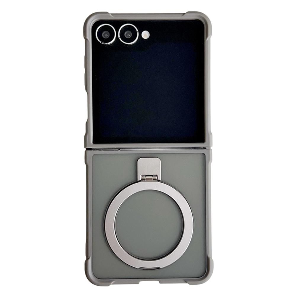 For Samsung Galaxy Z Flip7 5G Magnetic Case Kickstand Shockproof Matte PC+TPU Phone Cove