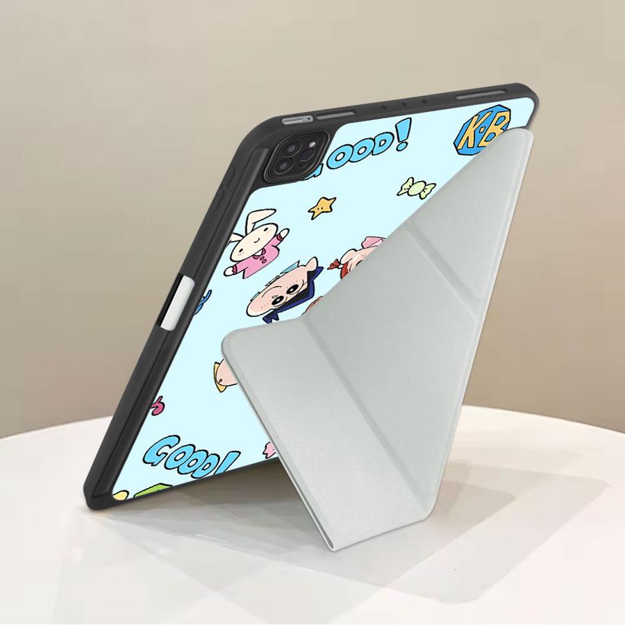 Cra-yons Shin-chans Cute Holder Cover Tablet Case For iPad Mini 6 7 Pro 11th 10th 9th 8th 7th 12.9inch Pro 2025 Air 4 5 M3 M2 1