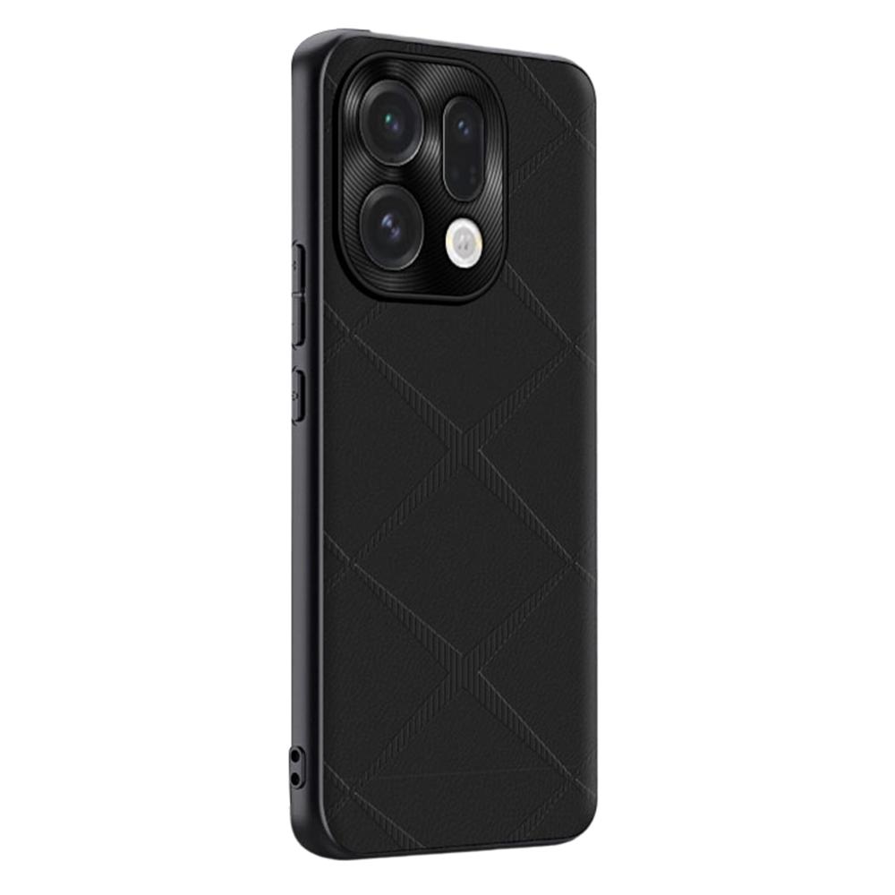 Für Oppo Find X9 5G Hülle X-Muster TPU PU-Leder PC Anti-Fall Handyhülle